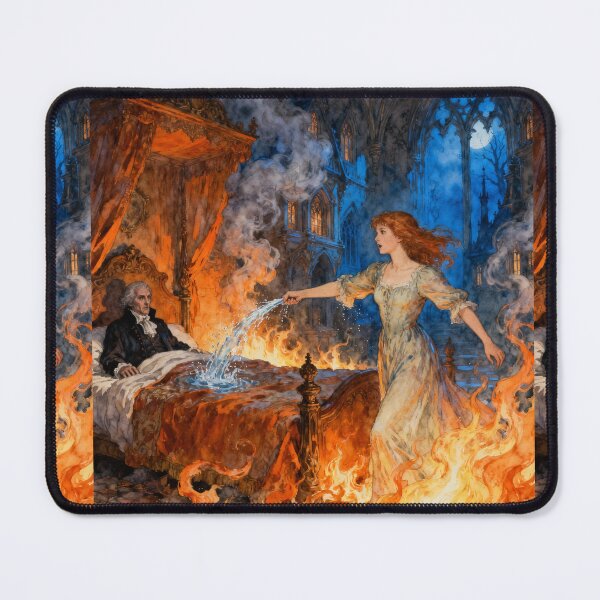 Item preview, Bertha Mason set the house on fire last autumn Illustration from Jayne Eyre character portrait art designed and sold by Vintage Designs +.
