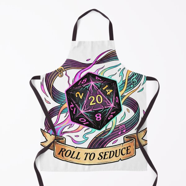 Item preview, Bard "Roll to Seduce" Neon D20: D&D Class Emblem designed and sold by SkinnyFlatWhite.