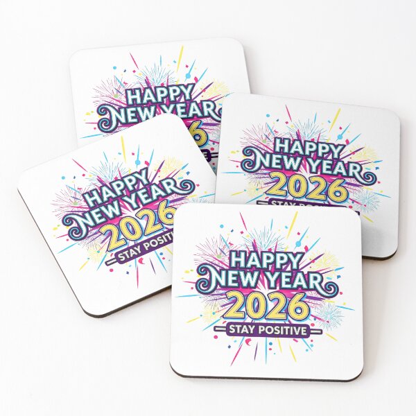 Item preview, Vibrant Happy New Year 2026 Stay Positive Celebration Design designed and sold by lojadpop.