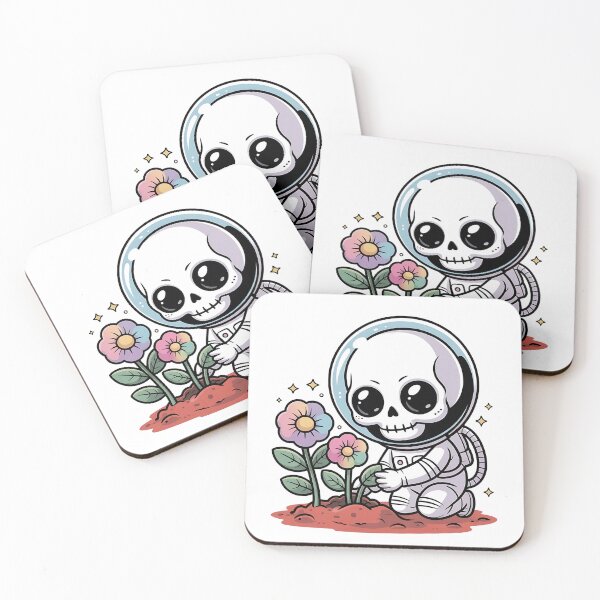 Item preview, Cute Skeleton Astronaut Gardening on Mars designed and sold by Pluto ⭐️.