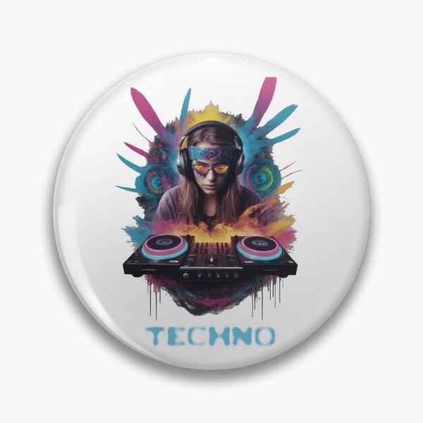 Artikelvorschau, Techno DJ Design Frau Glitch Art entworfen und verkauft von 140bpmmusic.