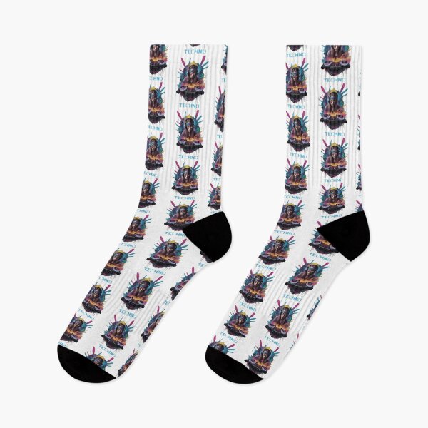 Item preview, Techno DJ Design Woman Glitch Art designed and sold by 140bpmmusic.