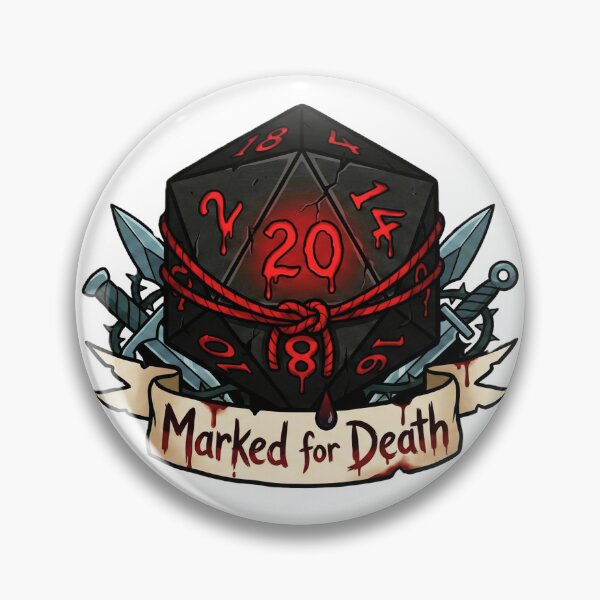 Item preview, Rogue "Marked for Death" Bloody D20: D&D Class Emblem designed and sold by SkinnyFlatWhite.