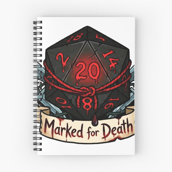 Item preview, Rogue "Marked for Death" Bloody D20: D&D Class Emblem designed and sold by SkinnyFlatWhite.