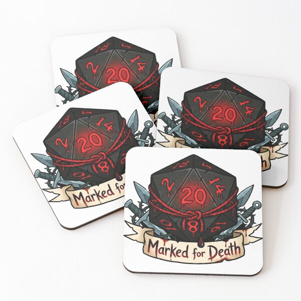 Item preview, Rogue "Marked for Death" Bloody D20: D&D Class Emblem designed and sold by SkinnyFlatWhite.