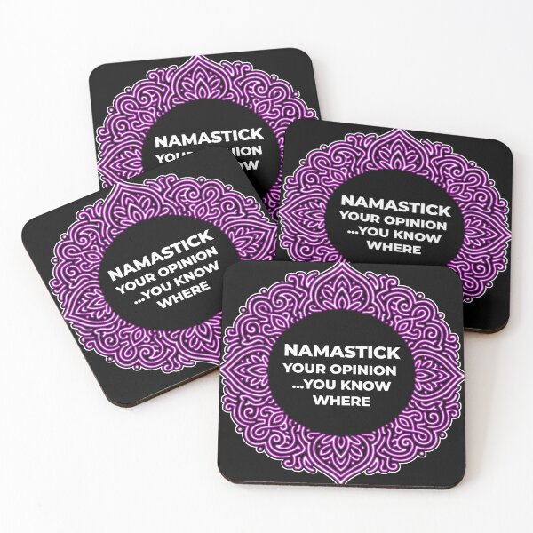Item preview, SARCASTIC SPIRITUAL – Namastick Your Opinion – Gift for Friend • Neon Mandala Art designed and sold by JacobKAurumhead.