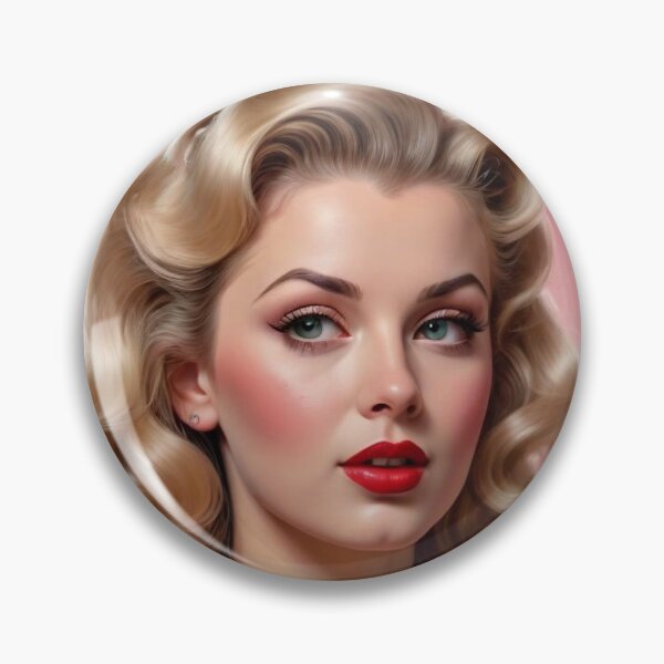 Item preview, Vintage 1940s Valentine Pin-Up Girl Red Roses Retro Glamour Illustration Art designed and sold by MissSaylor.