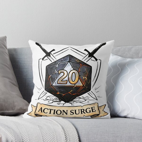 Item preview, Fighter "Action Surge" Shield & Sword D20: D&D Class Emblem designed and sold by SkinnyFlatWhite.