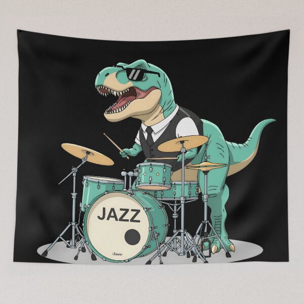 Item preview, Cool Dino Percussionist Tee designed and sold by Hamza25const.