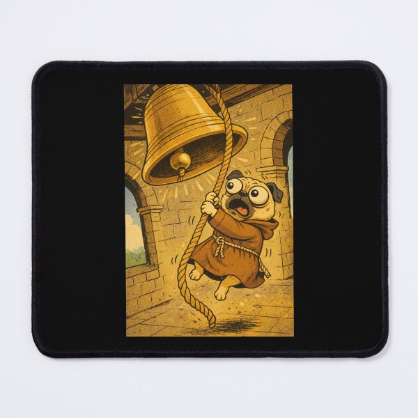 Item preview, Pug Medieval Dogs – Pug Bell Ringer – Gift for Pug Lovers • Retro Comics • Vintage Halftone designed and sold by JacobKAurumhead.
