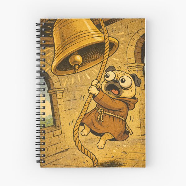 Item preview, Pug Medieval Dogs – Pug Bell Ringer – Gift for Pug Lovers • Retro Comics • Vintage Halftone designed and sold by JacobKAurumhead.