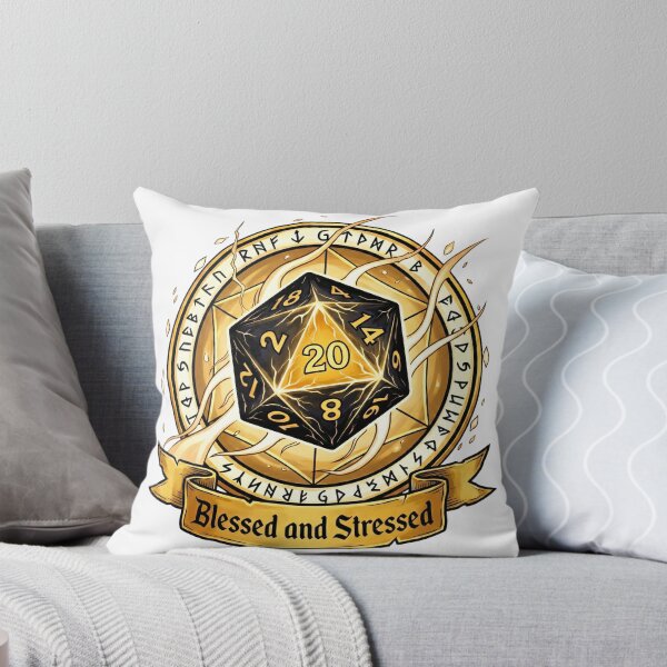 Item preview, Cleric "Blessed and Stressed" Holy D20: D&D Class Emblem designed and sold by SkinnyFlatWhite.