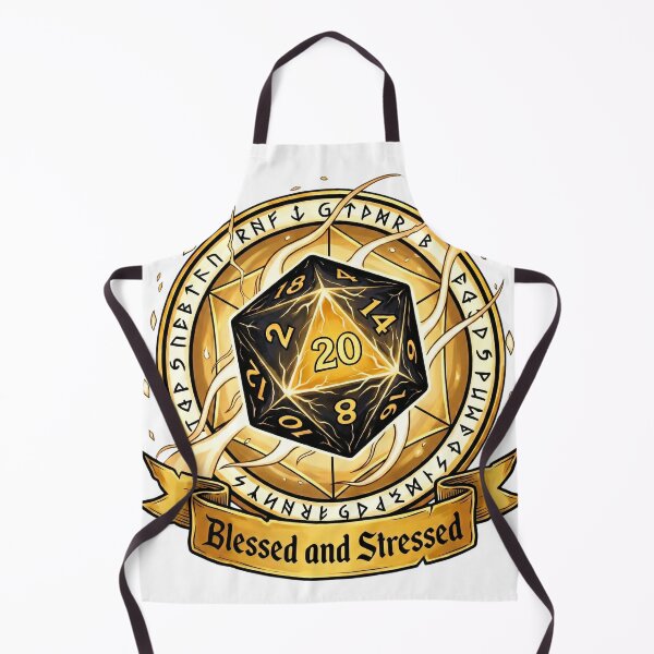 Item preview, Cleric "Blessed and Stressed" Holy D20: D&D Class Emblem designed and sold by SkinnyFlatWhite.