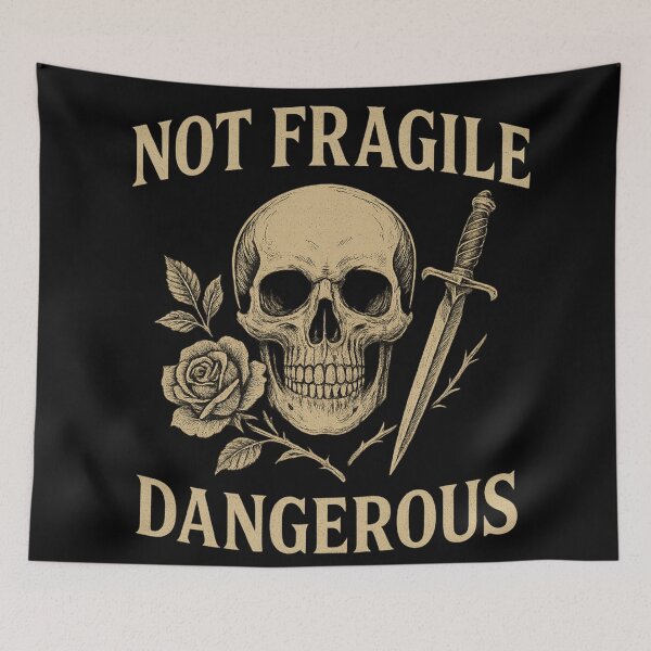 Item preview, Not Fragile, Dangerous – Skull and Dagger Gothic Design designed and sold by Mouraludia.