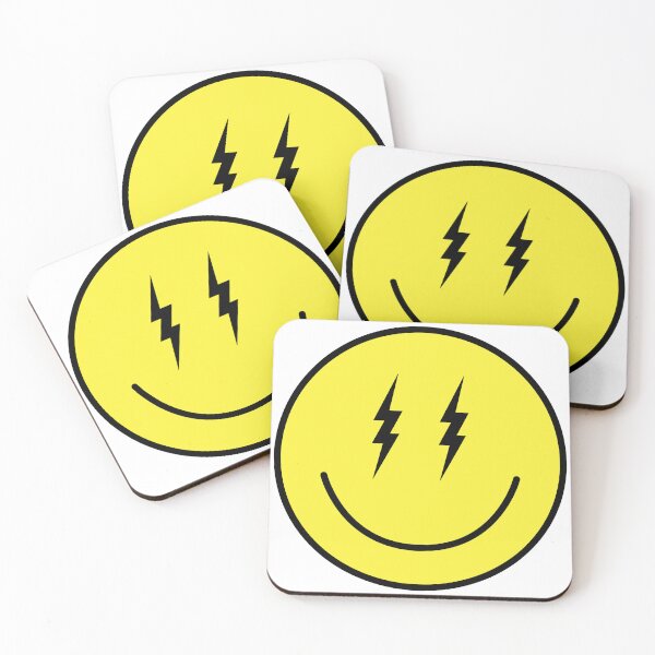 Item preview, Lighting Bolt Eyes Emoji Yellow Face Emoticon Happy Rock Lighting Eyes Illustration designed and sold by bestggraphico.