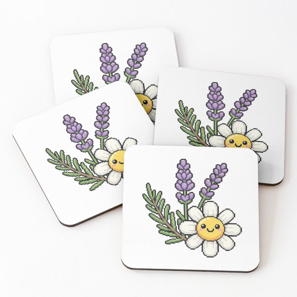 Item preview, Cottagecore Herb Sprig Pixel Art Sticker - Kawaii Rosemary, Lavender & Daisy - Botanical Decal for Planners, Laptops & Kitchen designed and sold by Pixel Girl Aesthetic Studio.