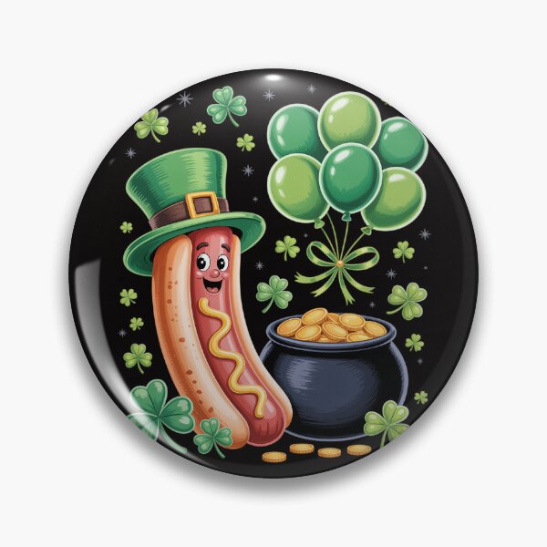Item preview, Lucky Balloon Irish Shamrock Hotdog St. Patrick's Day  designed and sold by czechascheledu.