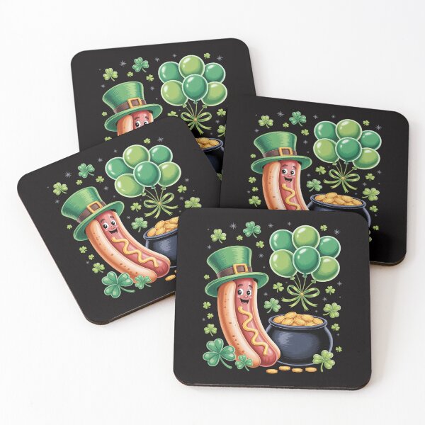 Item preview, Lucky Balloon Irish Shamrock Hotdog St. Patrick's Day  designed and sold by czechascheledu.