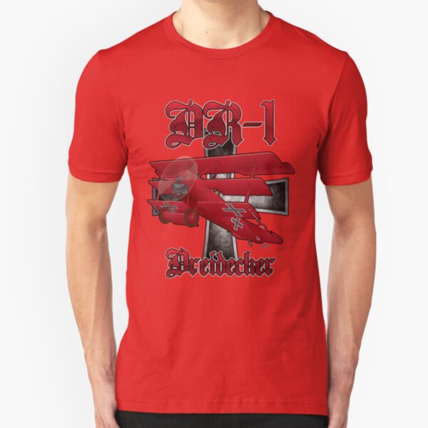DR-1 Red Baron Triplane WWI Warbird Slim Fit T-Shirt