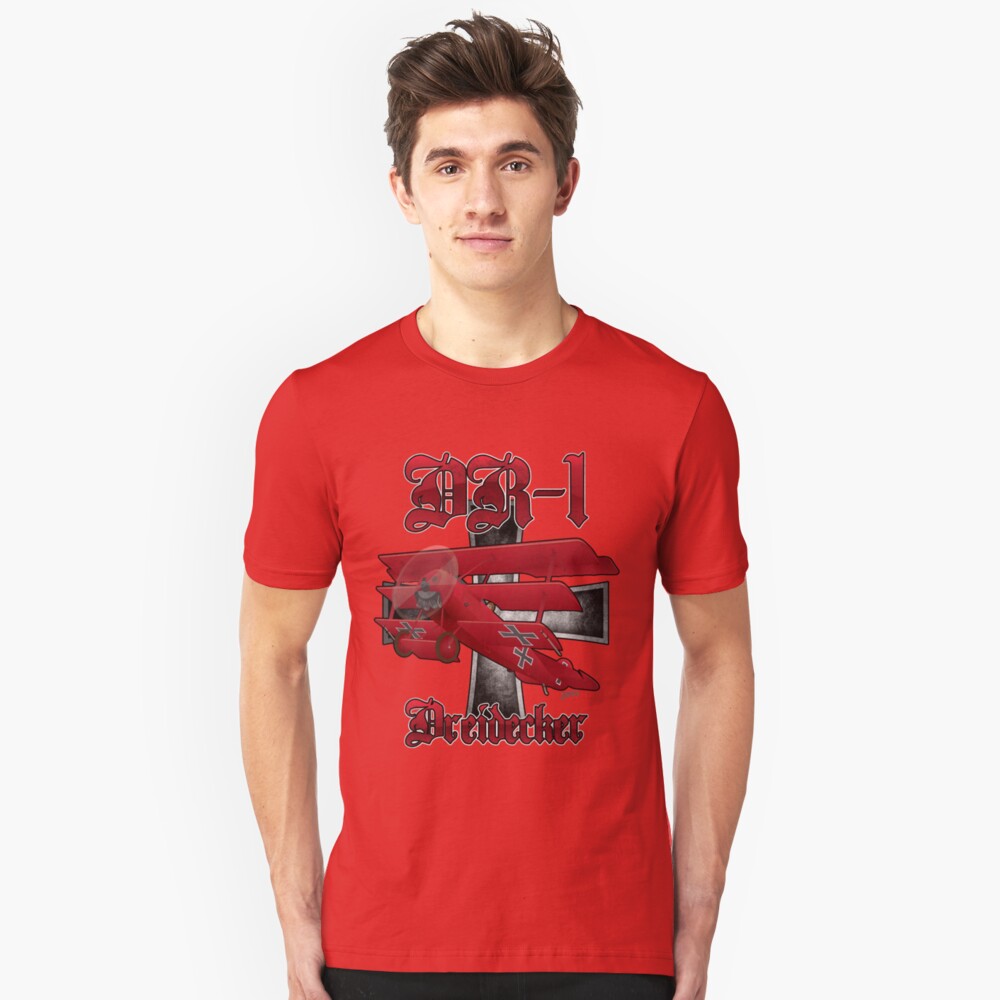 DR-1 Red Baron Triplane WWI Warbird Slim Fit T-Shirt