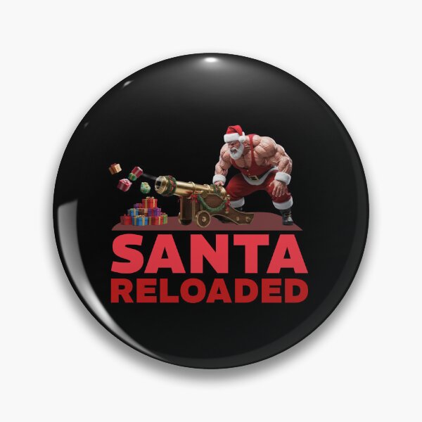 Item preview, Santa Reloaded Muscular Buff Santa Gift Cannon Funny Christmas designed and sold by KiwiRider.