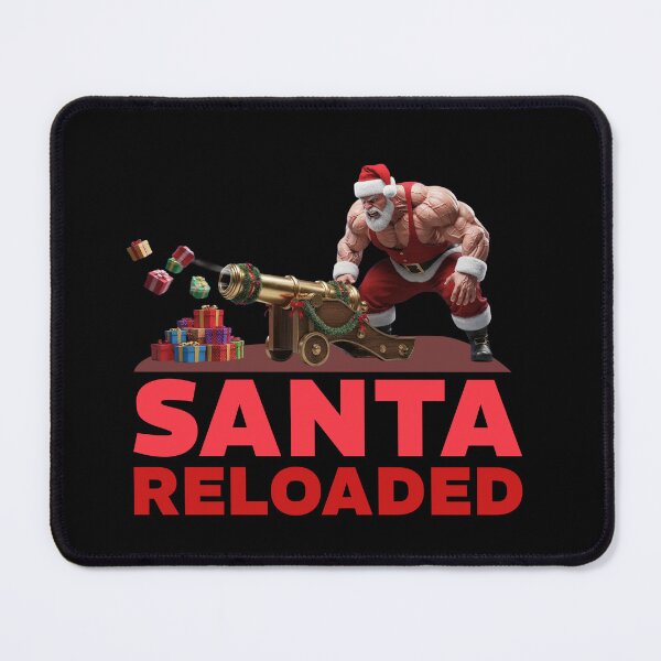 Item preview, Santa Reloaded Muscular Buff Santa Gift Cannon Funny Christmas designed and sold by KiwiRider.