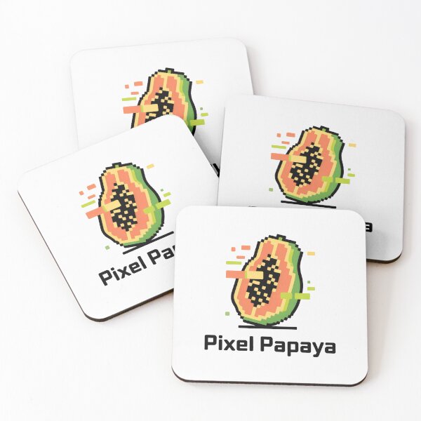 Item preview, Pixel Papaya Tropical Fruit Pixel Art designed and sold by SplashTastic.