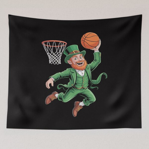 Item preview, Leprechaun Basketball Dunk St Patricks Day Boys Men Sports  designed and sold by Vexat062Art.