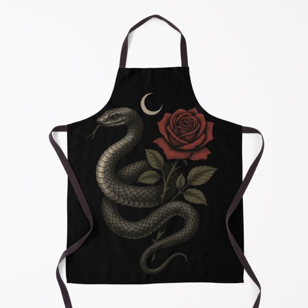 Item preview, Gothic Snake and Rose – Dark Romantic Symbol of Temptation designed and sold by Mouraludia.