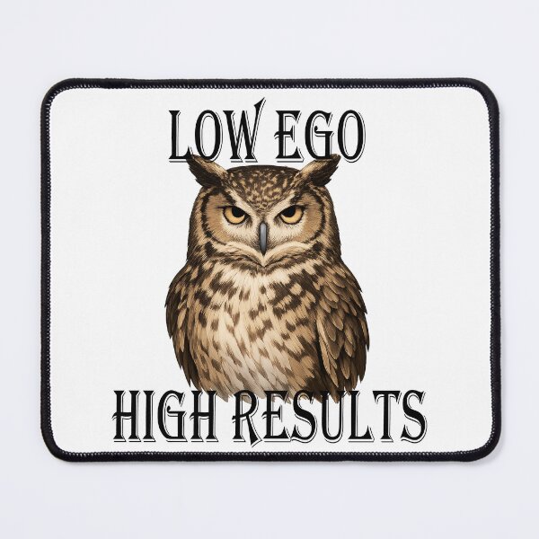 Item preview, An owl with low vanity and high results, the concept of silent focus, discipline, and wisdom. designed and sold by Ach&Koor.