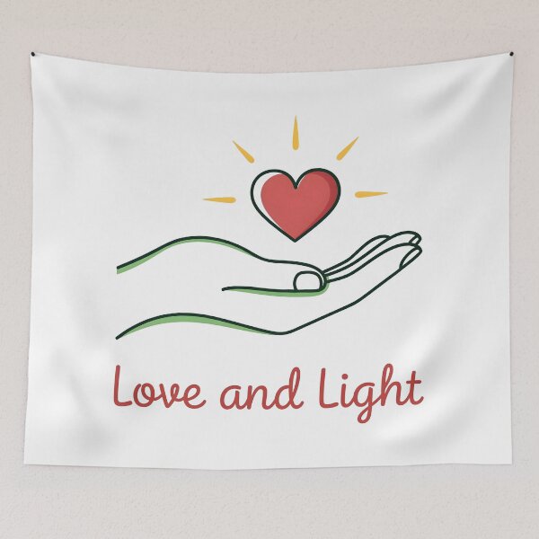 Item preview, Love and Light Healing Hand with Heart Spiritual Art. designed and sold by loveandlightrb.