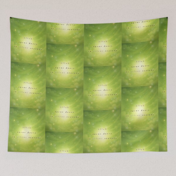 Item preview, Allah Opens Doors in Silent Seasons – Soft Islamic Hope Quote Art designed and sold by BlessedStudio31.