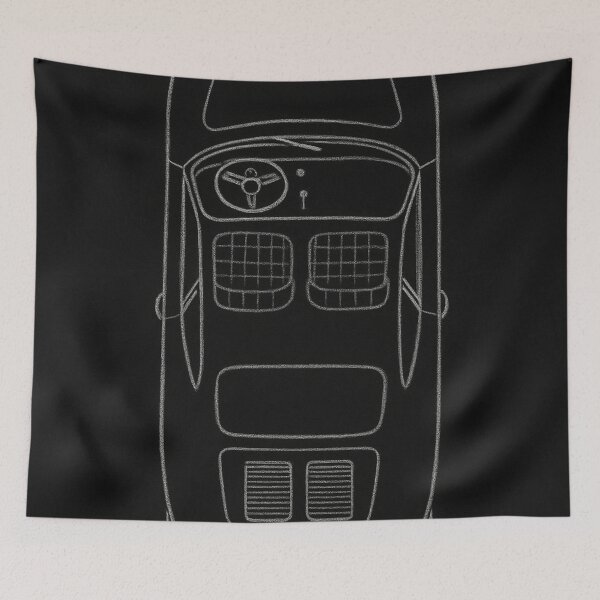 Item preview, Porsche 356 Convertible Inspired Minimalist Silhouette Abstract Line Art  designed and sold by Geo.