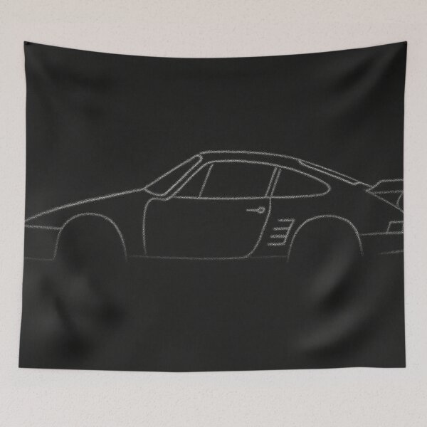 Item preview, Porsche 930 Slant Nose Inspired Minimalist Silhouette Abstract Line Art  designed and sold by Geo.