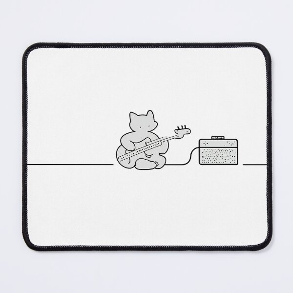 Item preview, Minimal Line Cat Bass Player – Archie designed and sold by Loose Parts.
