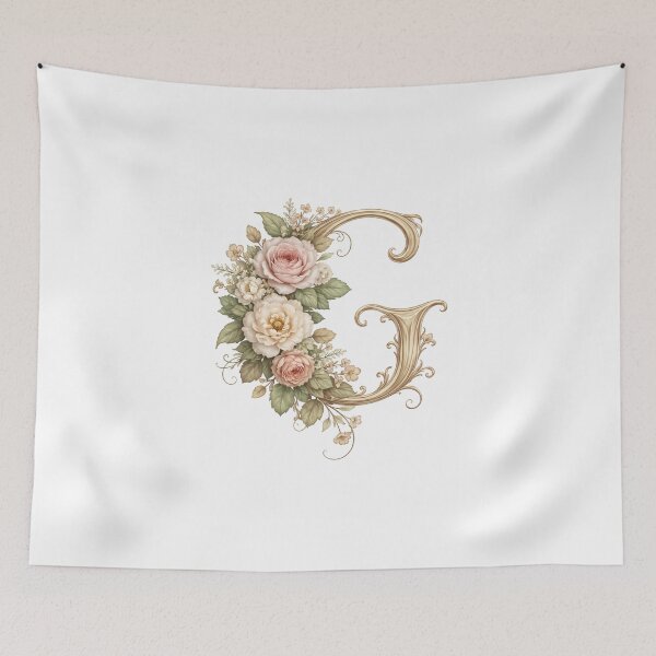 Item preview, Vintage Floral Letter G – Ornate Botanical Alphabet Art designed and sold by DvRose-.