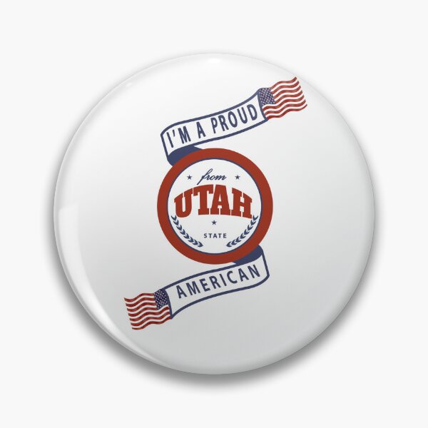 Item preview, Proud American Utah State Badge designed and sold by capricedefille.