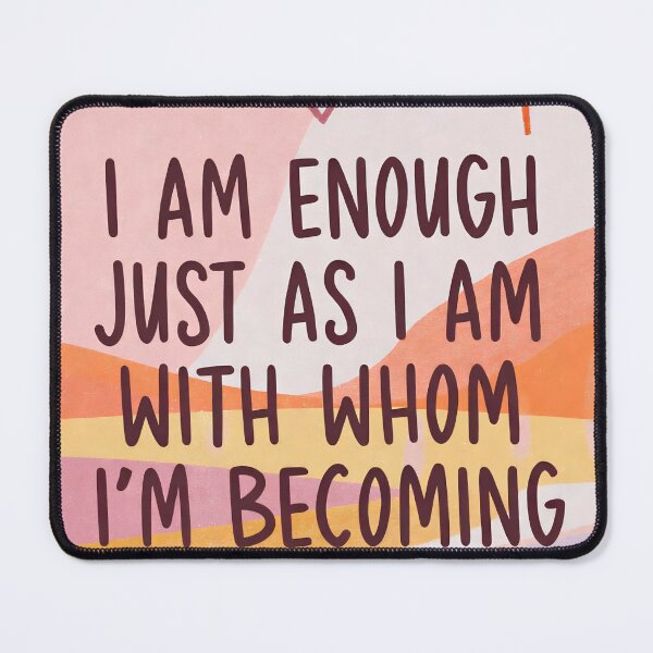 Item preview, Message about self-acceptance and personal growth on a colorful background with simple shapes and designs designed and sold by SpaceartLilu.