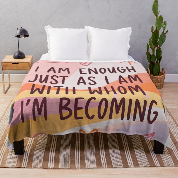 Item preview, Message about self-acceptance and personal growth on a colorful background with simple shapes and designs designed and sold by SpaceartLilu.
