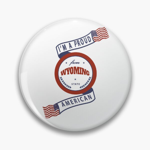 Item preview, Proud American from Wyoming State Badge designed and sold by capricedefille.