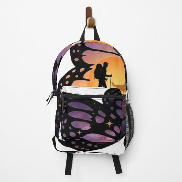 Item preview, Butterfly Hiking Journey: Hiker & Dog Sunset designed and sold by Innova_Creations.