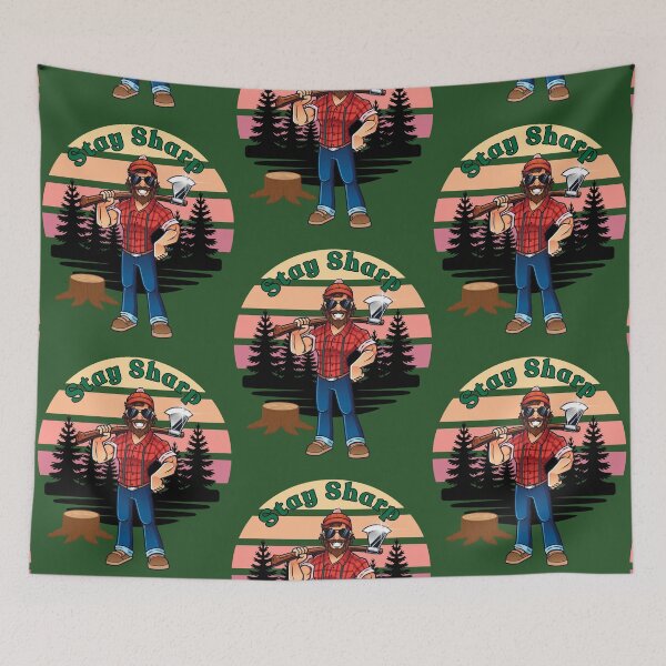 Artikelvorschau, Stay Sharp Lumberjack Retro Design entworfen und verkauft von Szpaku desart .