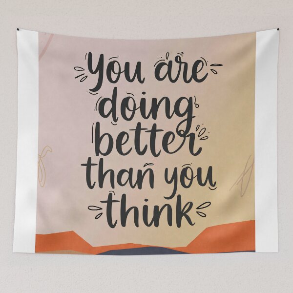 Item preview, Positive message on colorful background encourages self-reflection in a simple design designed and sold by SpaceartLilu.