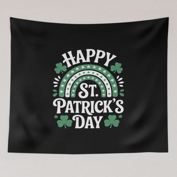 Item preview, Happy St Patricks Day Rainbow Shamrock Irish Men Women Kids  designed and sold by andreaswest.