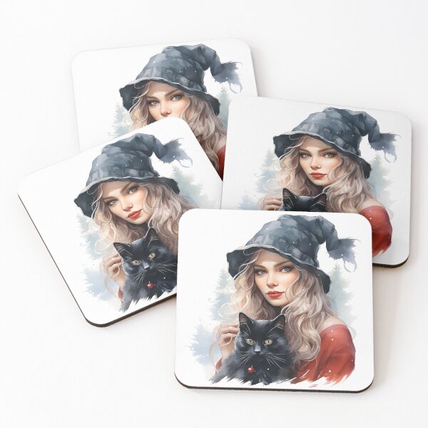 Item preview, Pretty Winter Witch with Black Cat designed and sold by Poison-Potion.