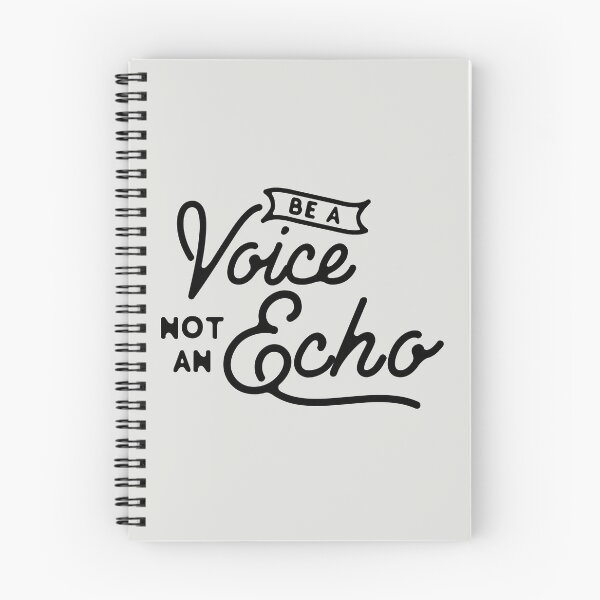 Item preview, Be a Voice Not an Echo Typography Quote designed and sold by WAMTEES.