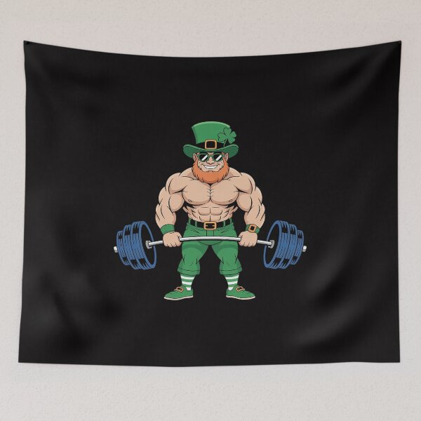 Item preview, Leprechaun St Patrick's Day Weightlifting Deadlift Fitness  designed and sold by berniceschm.