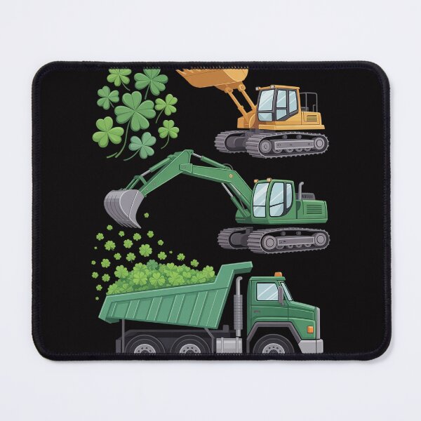Item preview, Kids Construction Vehicle St Patricks Day Digger Truck Boys designed and sold by berniceschm.