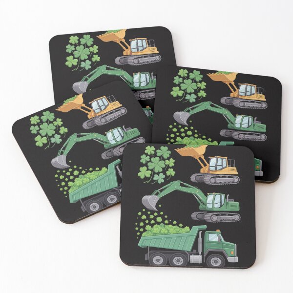 Item preview, Kids Construction Vehicle St Patricks Day Digger Truck Boys designed and sold by berniceschm.