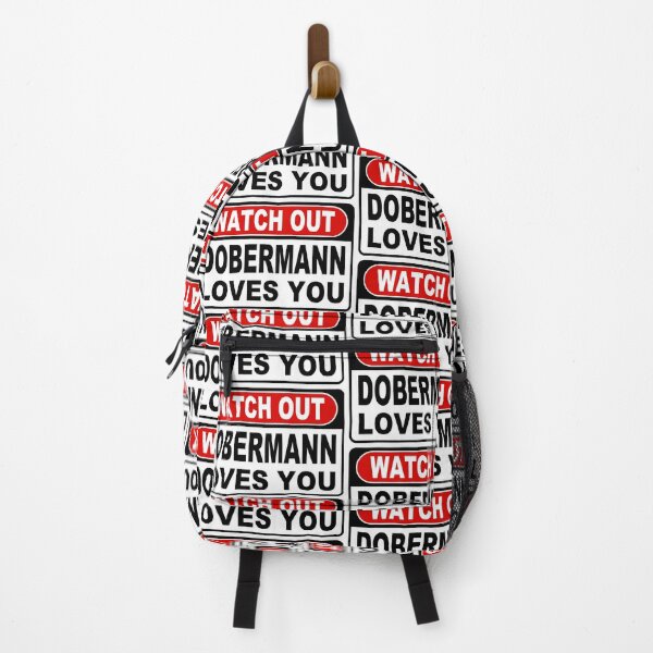 Item preview, Watch Out; Dobermann Loves You;  designed and sold by StickerApe.